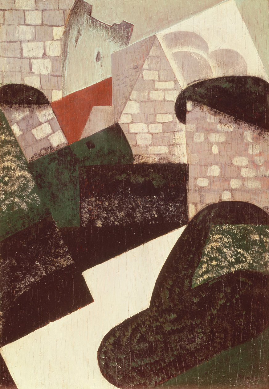 Krajobraz w Loches, 1916 (panel) autorstwa Juan Gris