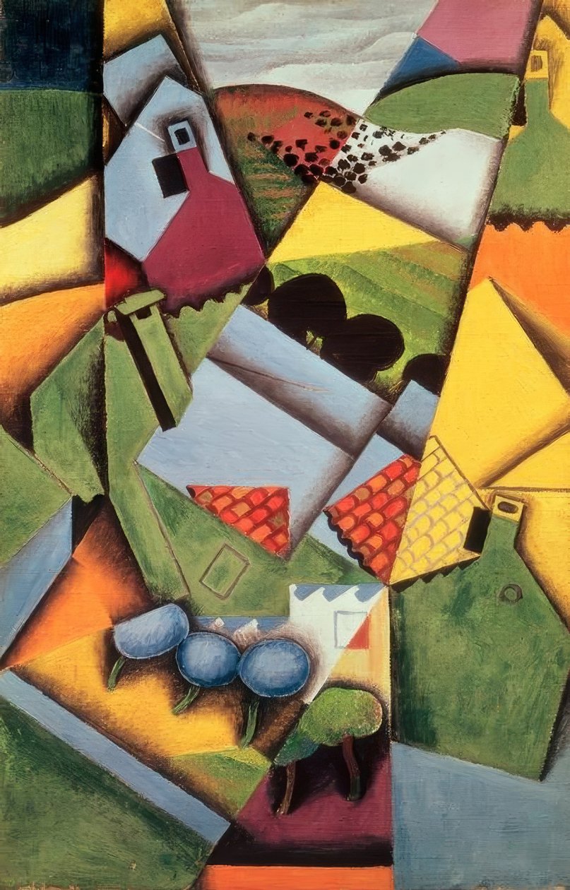 Domy w Ceret autorstwa Juan Gris