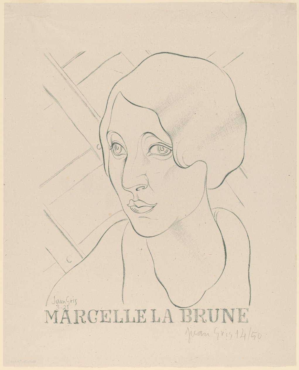 Marcelle Brązowy autorstwa Juan Gris