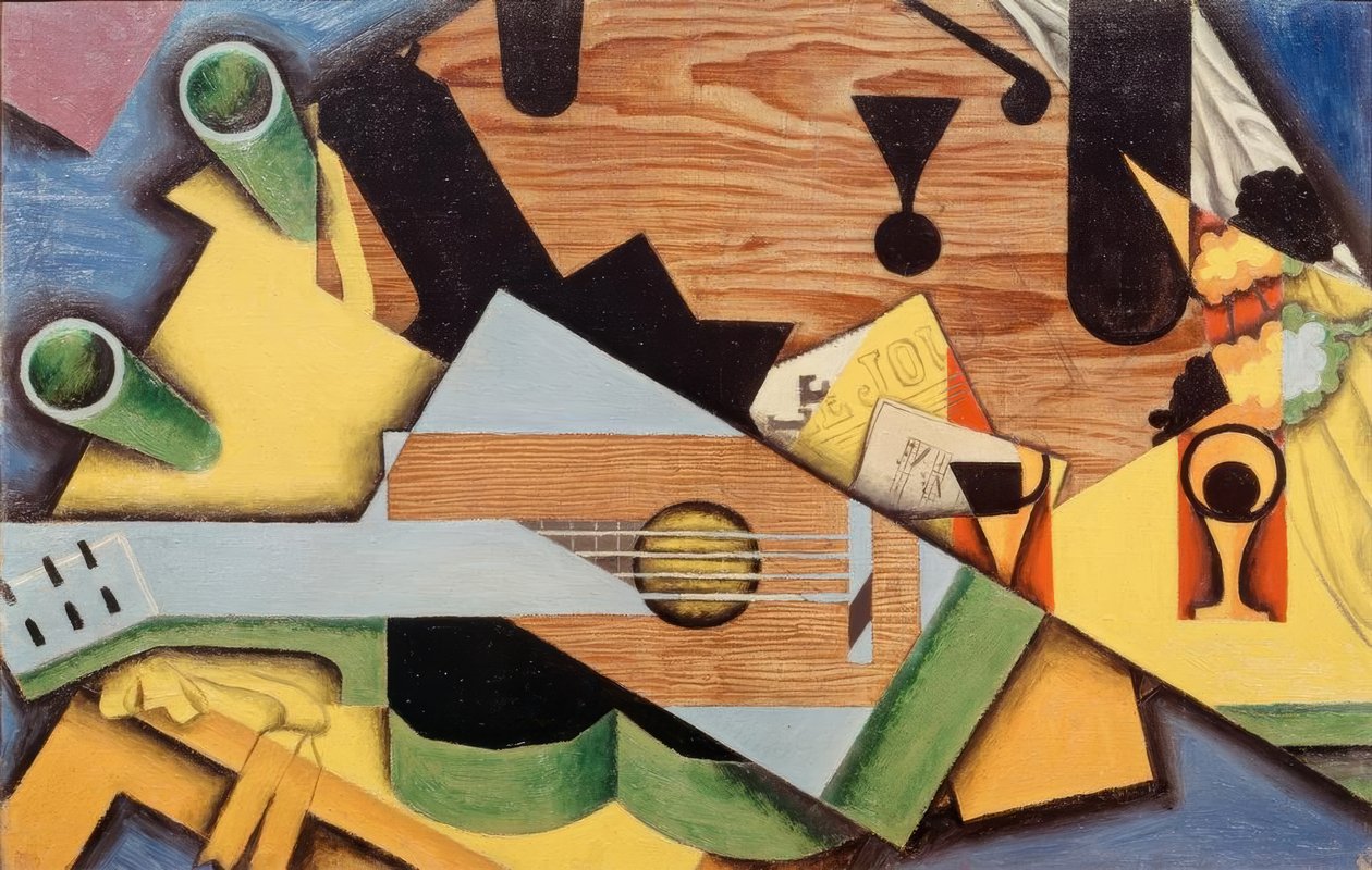 Martwa natura z gitarą autorstwa Juan Gris