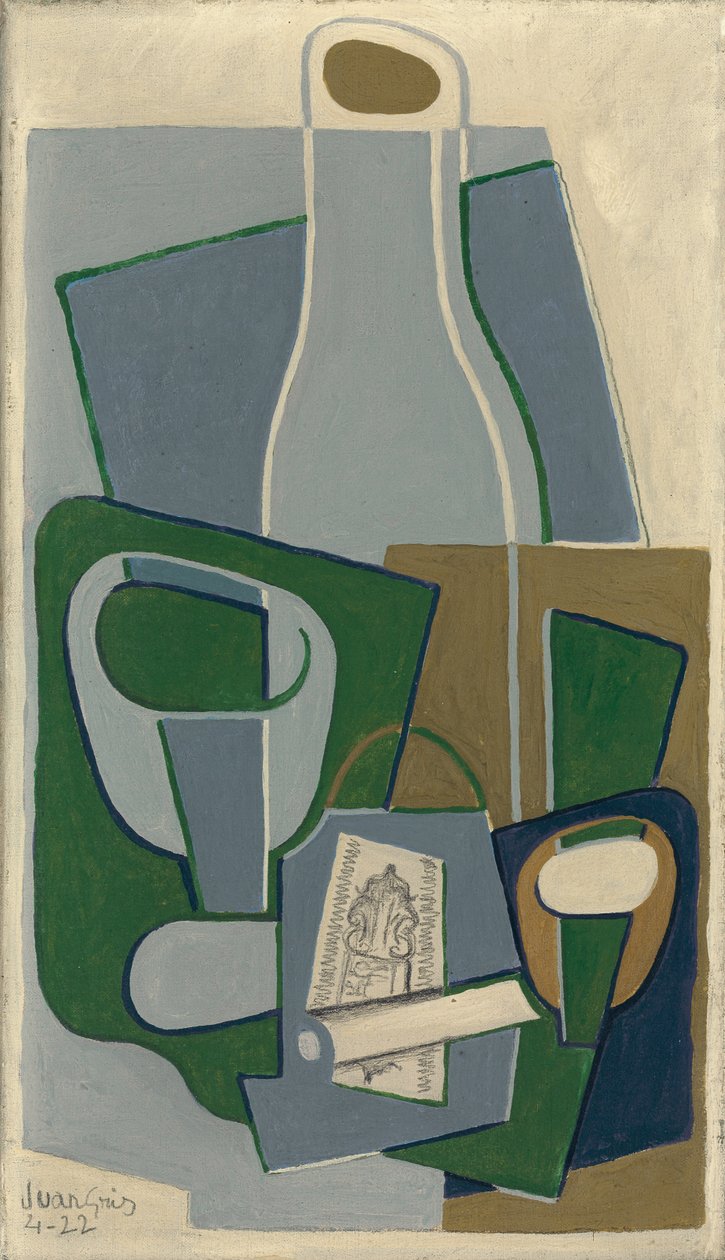 Fajka i paczka tytoniu, 1922 autorstwa Juan Gris