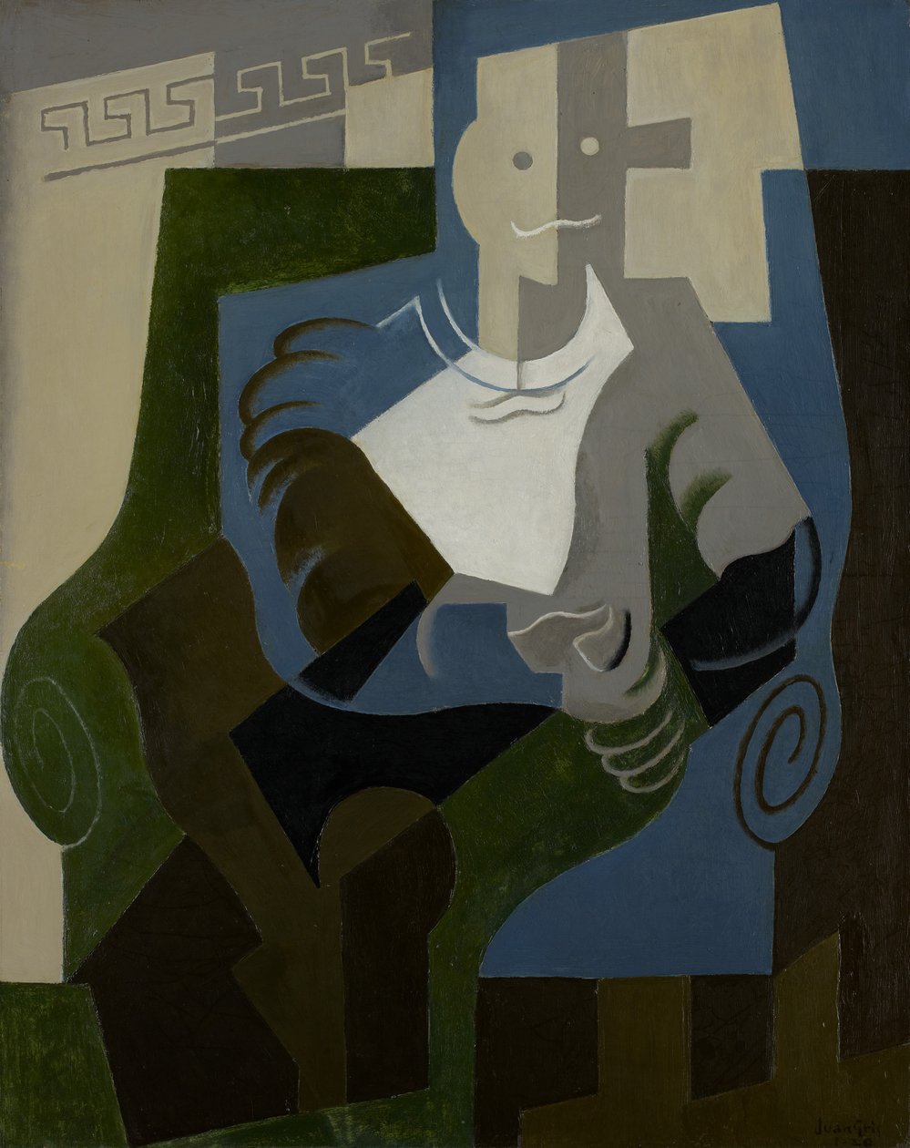 Siedzący arlekin, ok. 1920 autorstwa Juan Gris