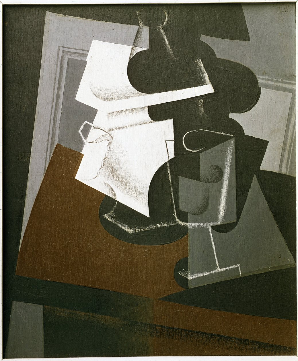 Martwa natura na stole - olej na drewnie autorstwa Juan Gris