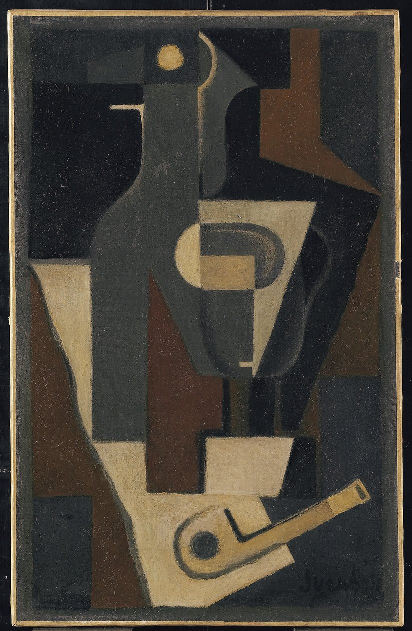 Martwa natura z fajką, 1918 autorstwa Juan Gris