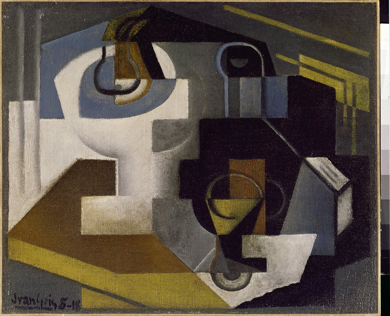 Martwa natura z miską na owoce - obraz Juan Gris (1887-1927) autorstwa Juan Gris