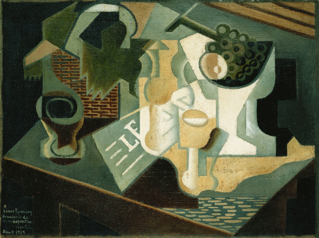 Stół przed budynkiem; La Table Devant le Battiment, 1919 autorstwa Juan Gris