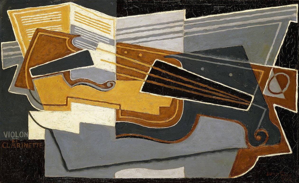Skrzypce i Klarnet, 1921 autorstwa Juan Gris
