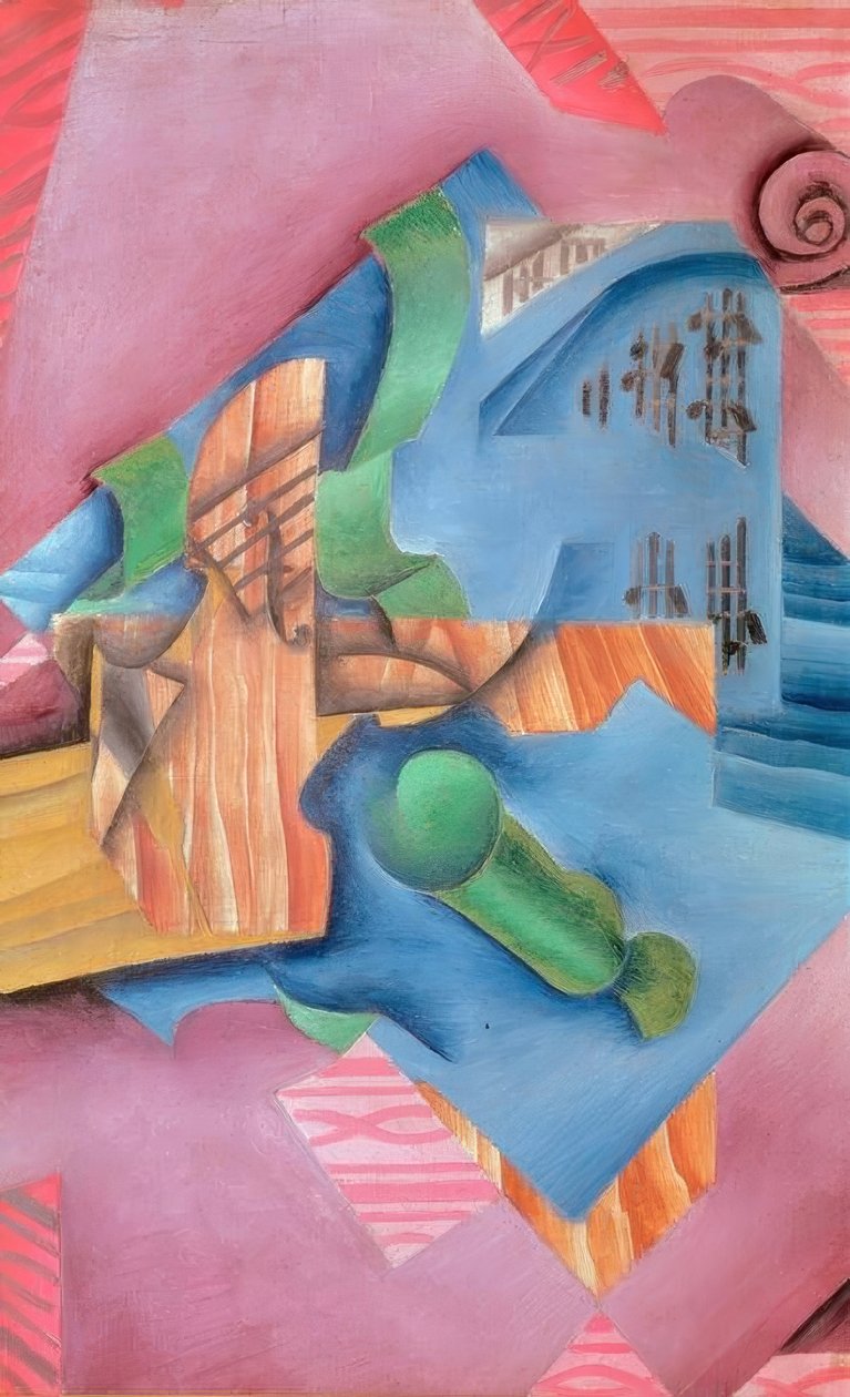Skrzypce i szkło (Martwa natura) autorstwa Juan Gris