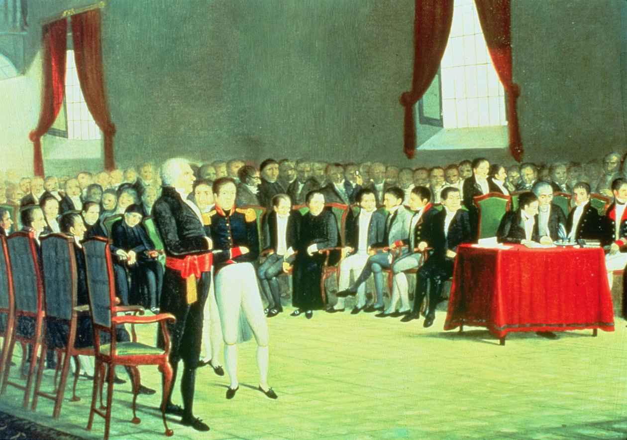 Podpisanie Aktu Niepodległości 5 lipca 1811 r. (olej na płótnie) autorstwa Juan Lovera