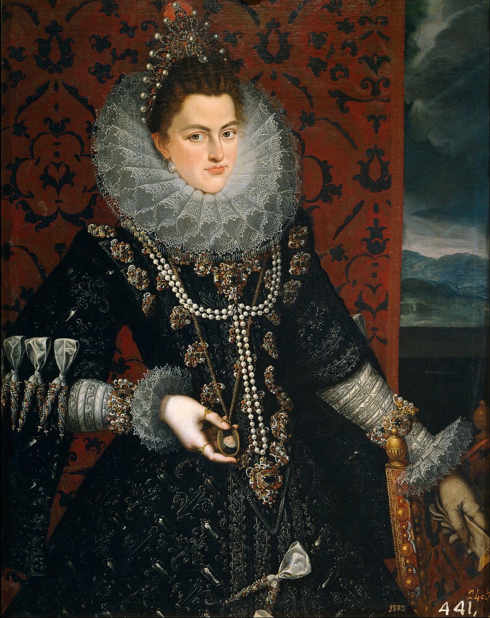 Isabelle Claire Eugenie z Austrii (Isabelle z Hiszpanii) autorstwa Juan Pantoja de la Cruz