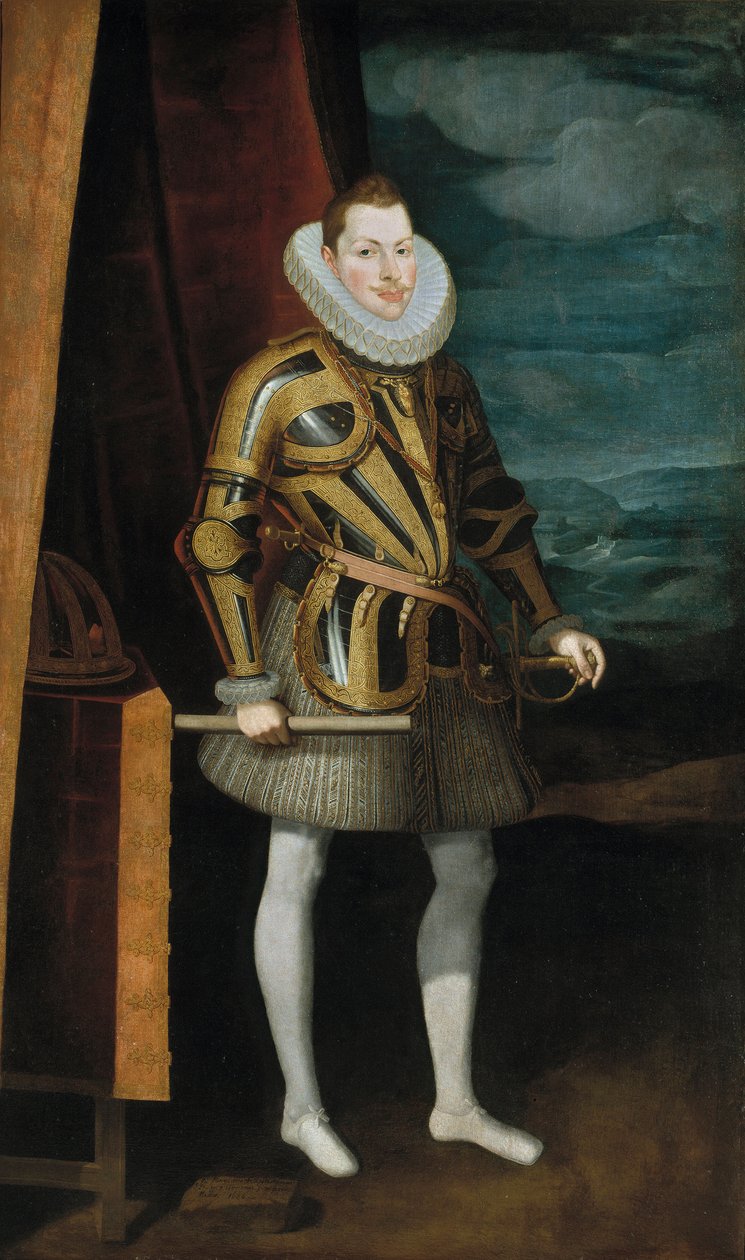 Filip III Hiszpański - Portret Filipa III (1578-1621), króla Hiszpanii i Portugalii autorstwa Pantoja de la Cruz, Jana (1553-1608) autorstwa Juan Pantoja de la Cruz