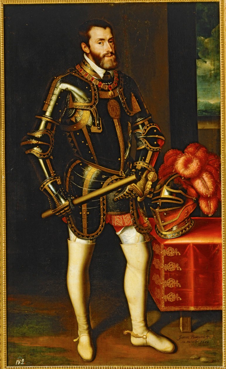 Portret cesarza Karola V ... (obraz na płótnie) autorstwa Juan Pantoja de la Cruz