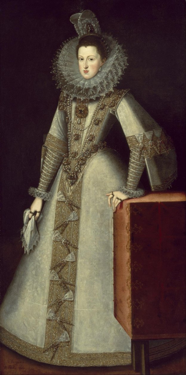 Portret Małgorzaty Austriackiej (1584-1611), królowej Hiszpanii. autorstwa Juan Pantoja de la Cruz