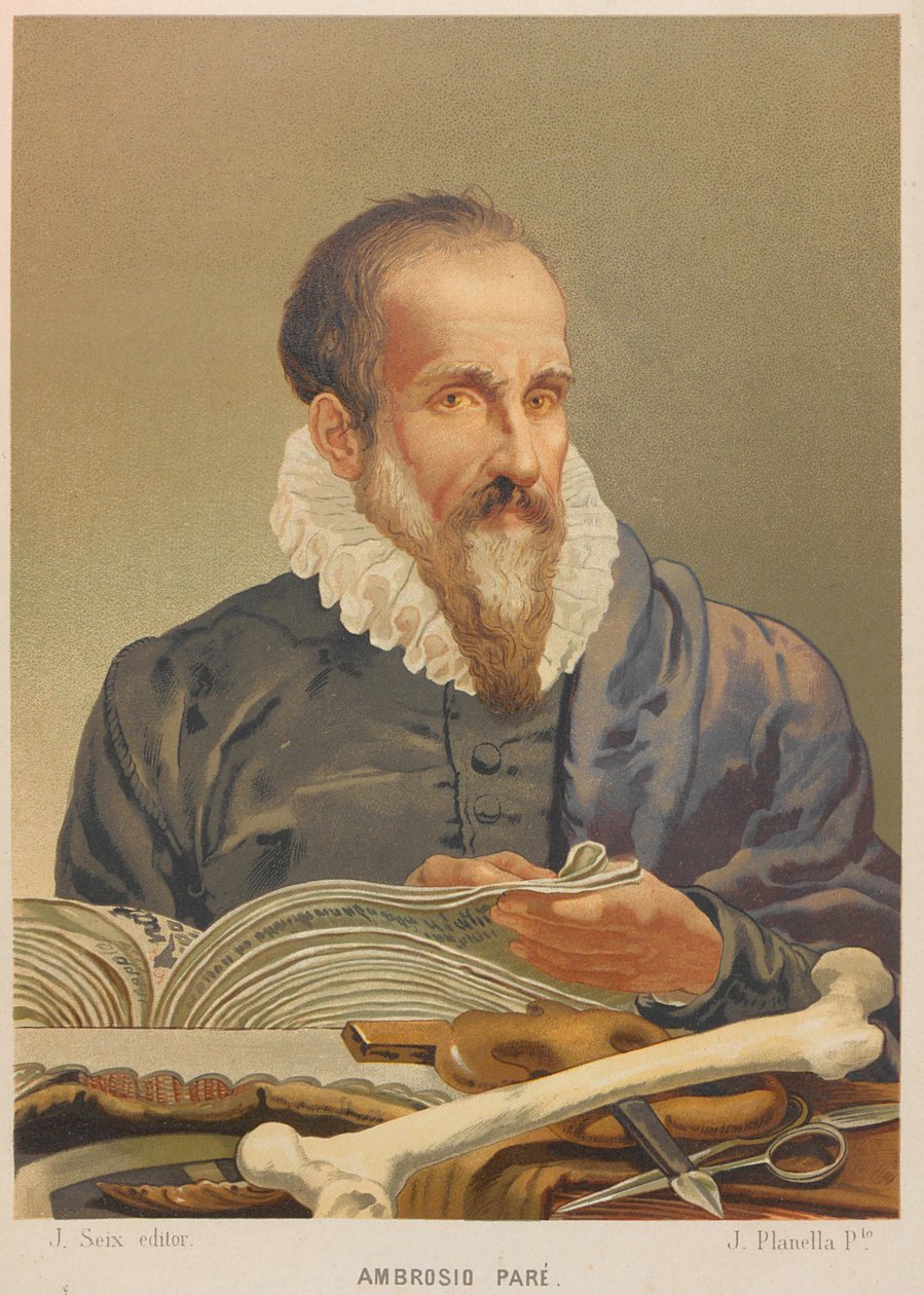 Portret Ambroise Paré, 1879. autorstwa Juan Planella y Rodríguez