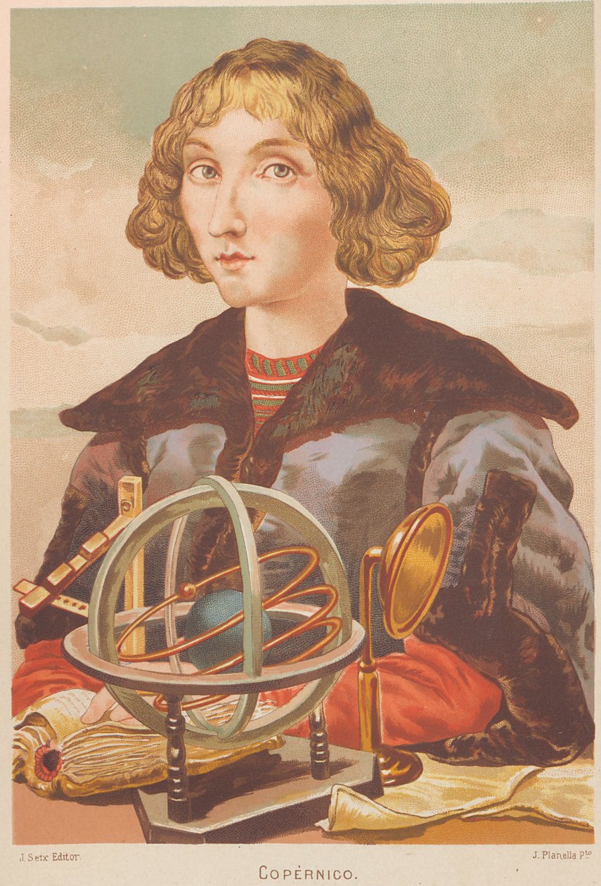 Portret Mikołaja Kopernika 1473-1543, 1879. autorstwa Juan Planella y Rodríguez