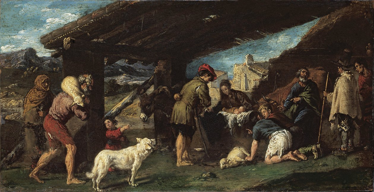 Adoracja pasterzy - obraz Juan Ribalta (1597-1628), olej na miedzi, ok. 1620 autorstwa Juan Ribalta