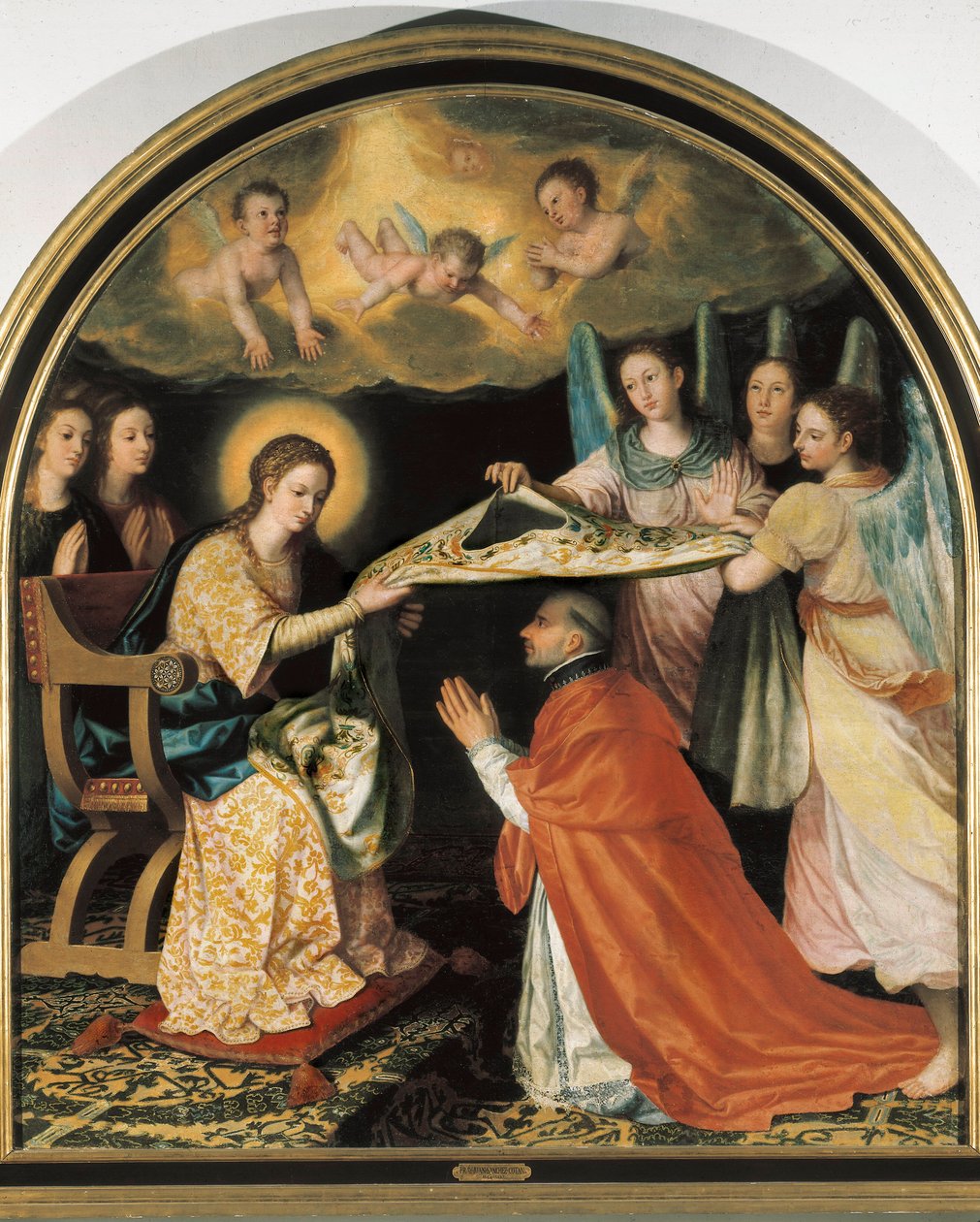 Prezentacja ornatu w Saint Ildefonso (św. Ildefonso) Obraz: Juan SANCHEZ COTAN (1561-1627) Olej na płótnie Granada, Muzeum Sztuk Pięknych w Granadzie. autorstwa Juan Sanchez Cotan