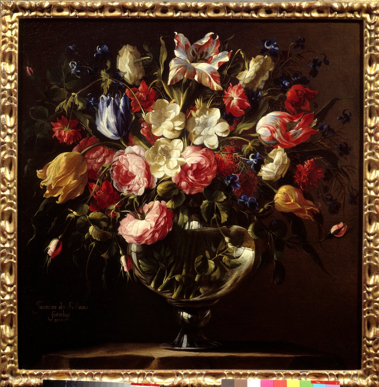 Wazon kwiatów. Obraz Juana de Arellano (1614-1676) autorstwa Juan de Arellano