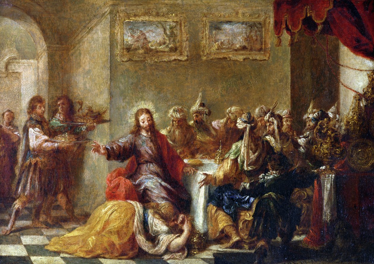 Chrystus w Domu Szymona Faryzeusza, 1660 autorstwa Juan de Valdes Leal