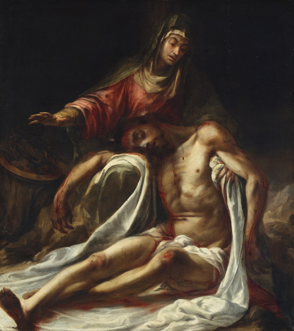 Pieta, ca. 1657-60. autorstwa Juan de Valdes Leal