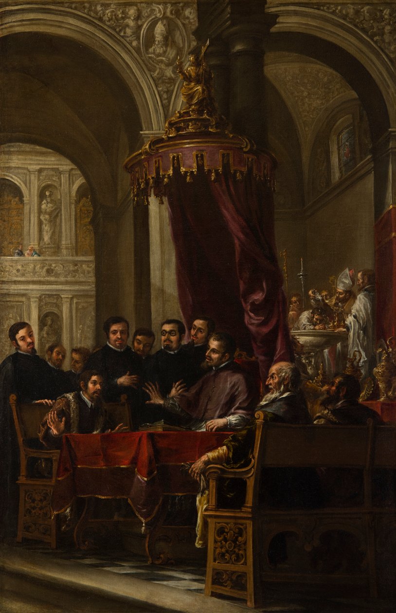 Nawrócenie i chrzest św. Augustyna przez św. Ambrożego autorstwa Juan de Valdes Leal