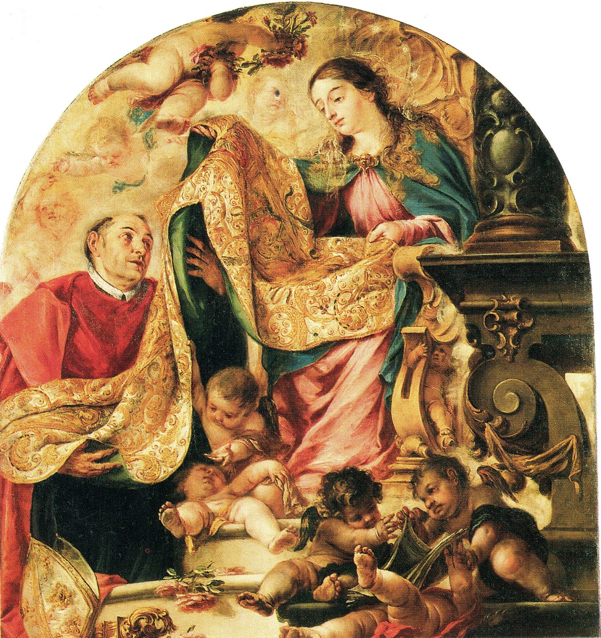 Nałożenie ornatu świętemu Ildefonso autorstwa Juan de Valdes Leal