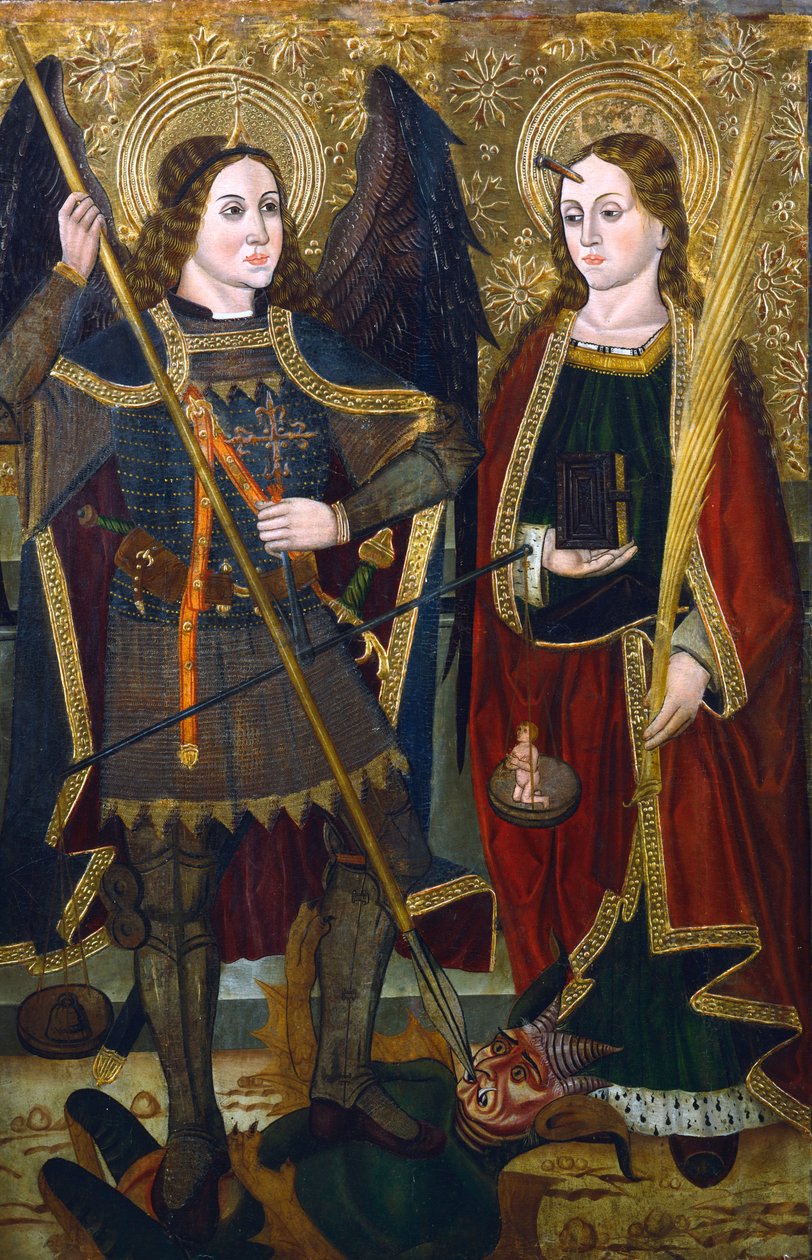 St Michael i Engracia, c1489-c1513 autorstwa Juan de la Abadia the Younger