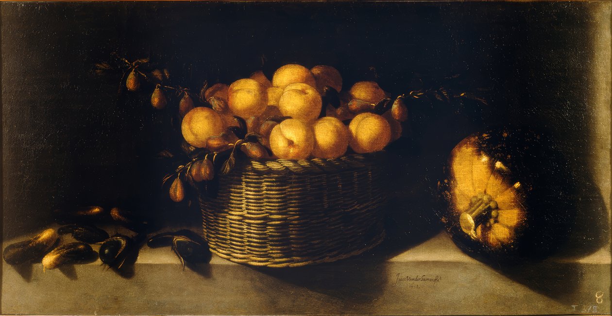 Martwa natura z owocami i warzywami autorstwa Juan van der Hamen y Leon