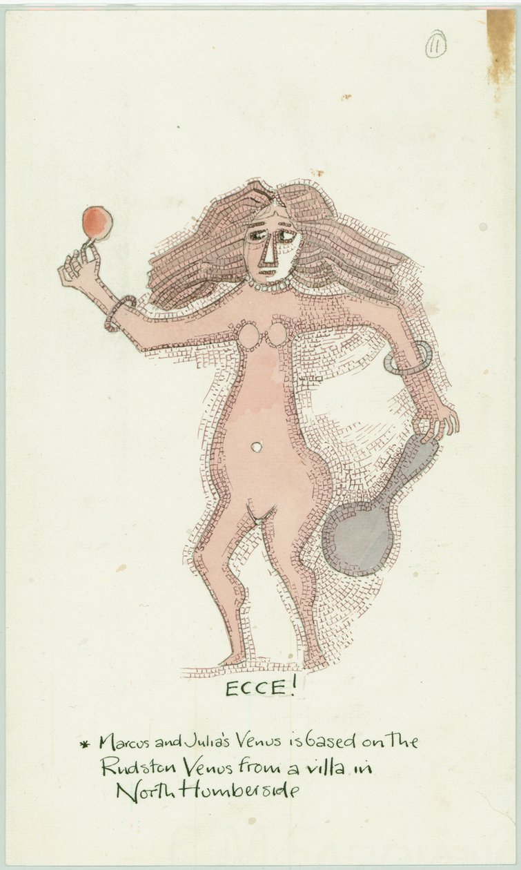 Panel środkowy mozaiki podłogowej, 2003. autorstwa Judith Dobie