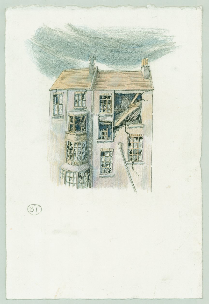 Niemieckie bombardowanie Scarborough, North Yorkshire, 1914 2014. autorstwa Judith Dobie