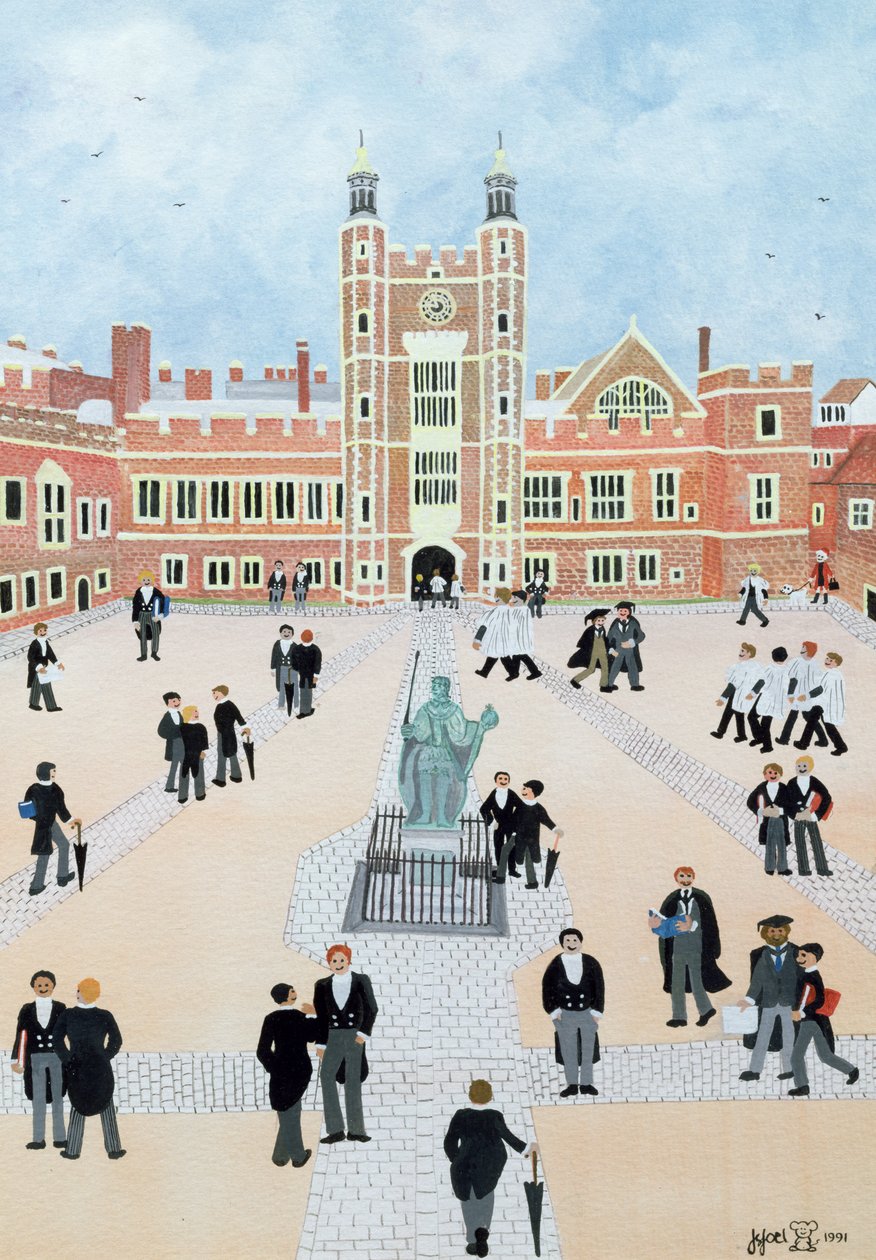 Plac szkolny Eton College, 1991 autorstwa Judy Joel