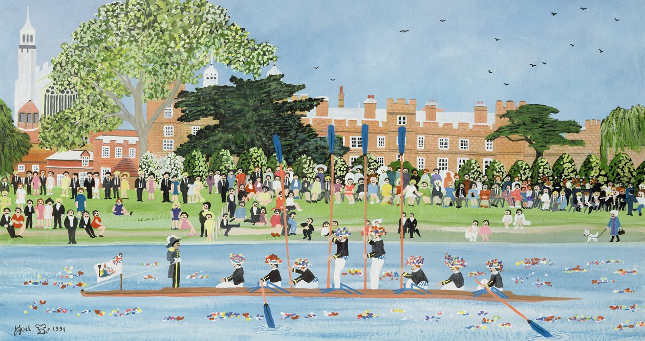 Procesja łodzi w Eton College autorstwa Judy Joel