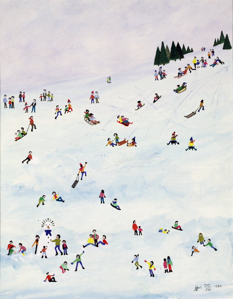 Saneczkarstwo albo nie na sankach, 1990 autorstwa Judy Joel