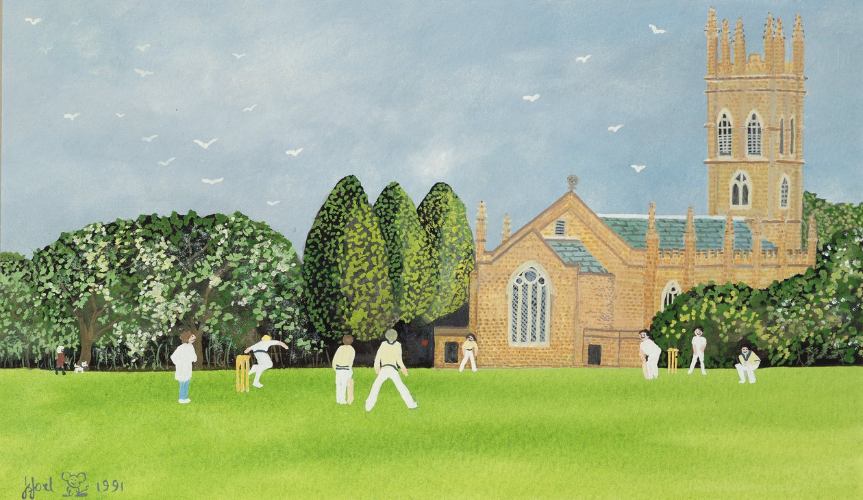 Krykiet na Churchill Green autorstwa Judy Joel