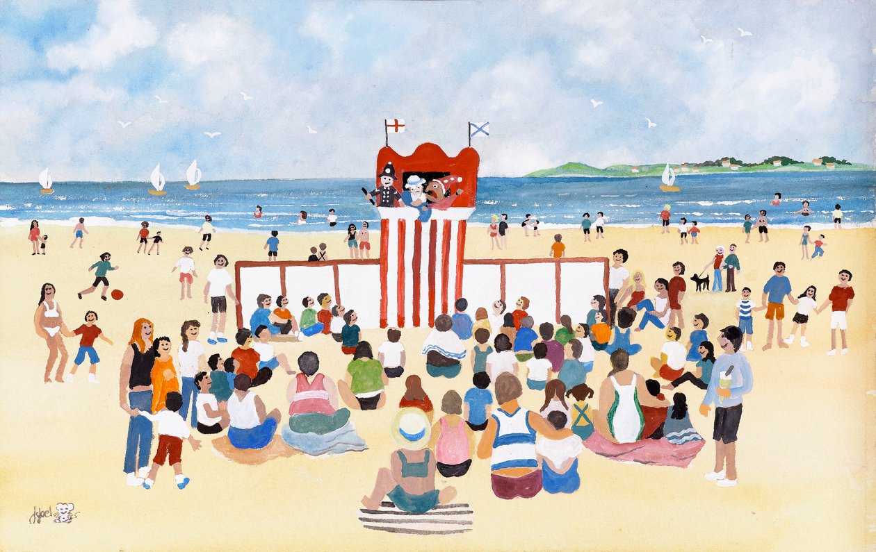 Punch and Judy, 2009 (Gwasz na papierze) autorstwa Judy Joel