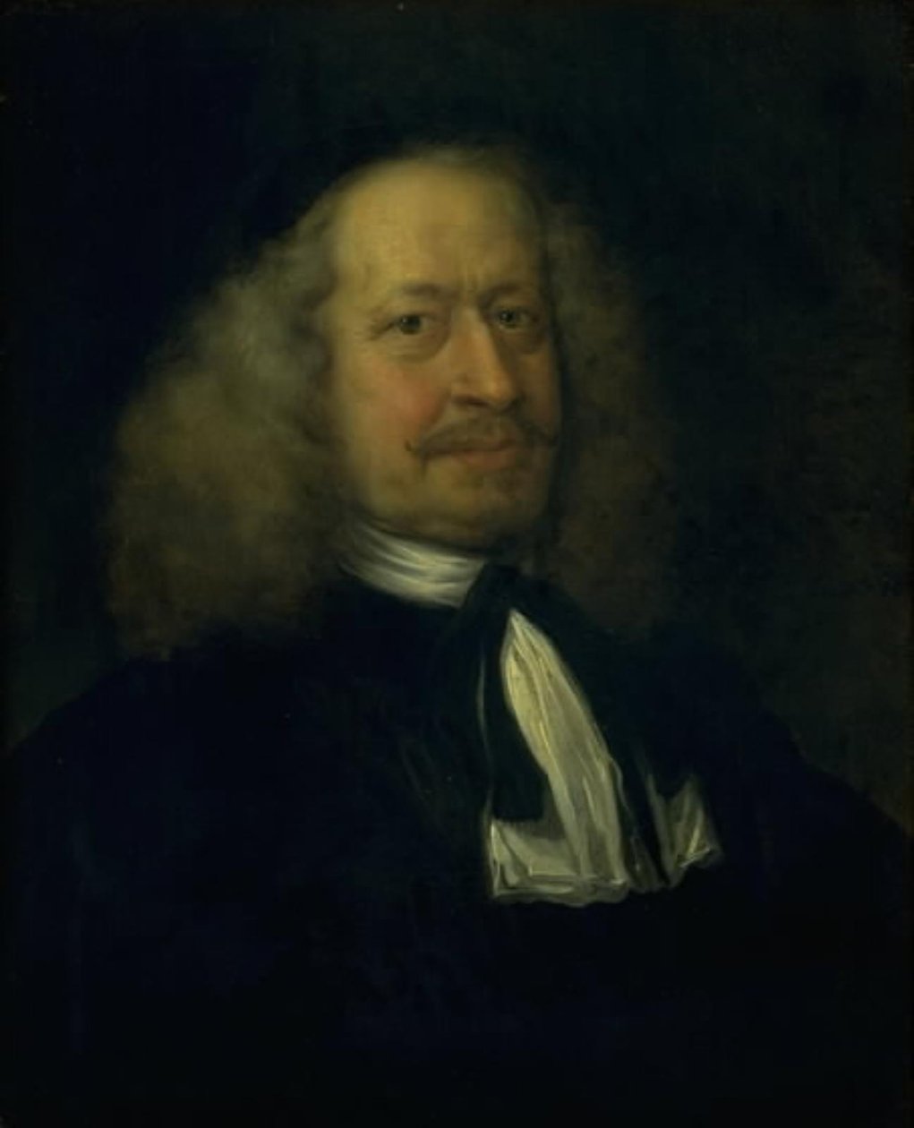 Portret Adama Oleariusa, bibliotekarza dworskiego w Gottorp autorstwa Jürgen Ovens