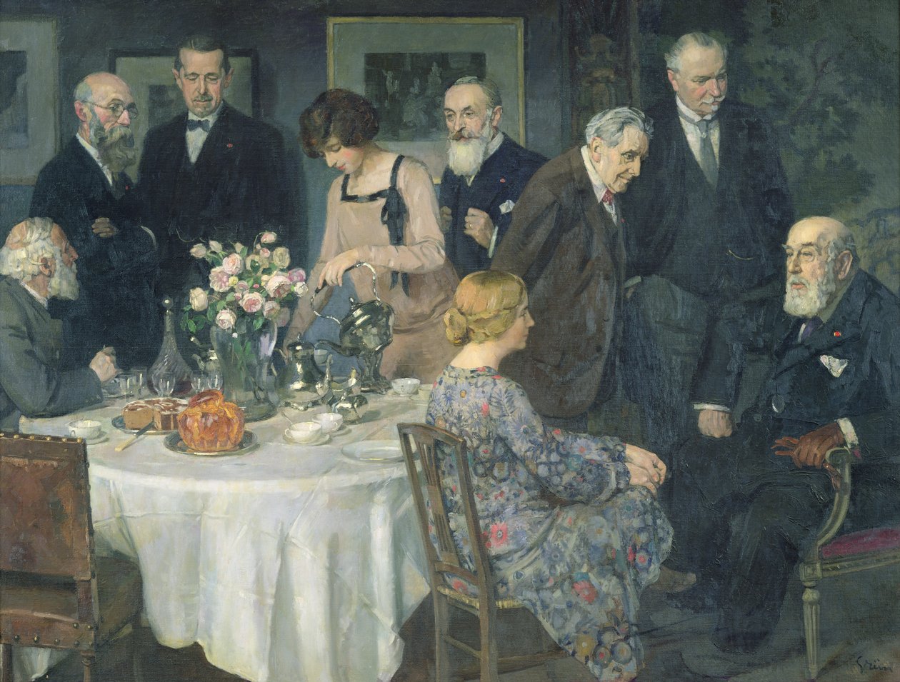 Grupa artystów, 1929 autorstwa Jules Alexandre Gruen or Grun