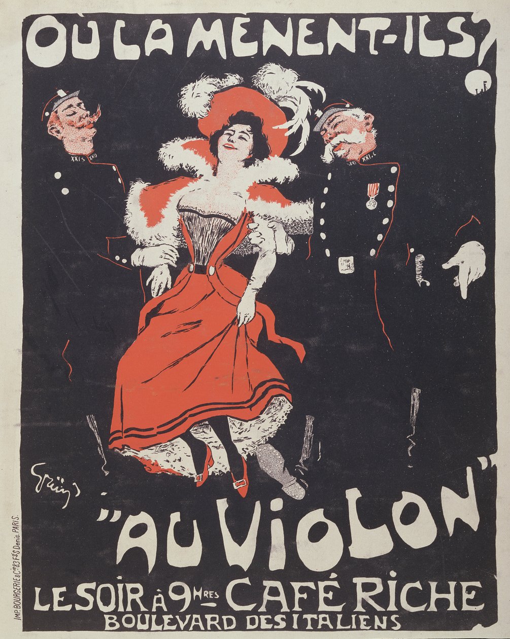 Plakat do kawiarni Riche, ok. 1896 autorstwa Jules Alexandre Gruen or Grun
