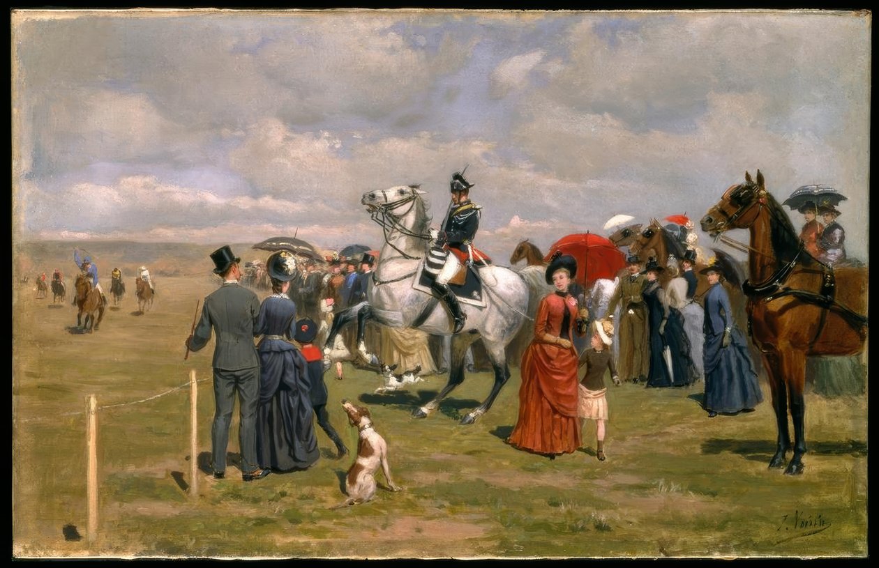 J.A.Voirin, chętny do udziału w wyścigu / malowanie, XIX w. autorstwa Jules Antoine Voirin