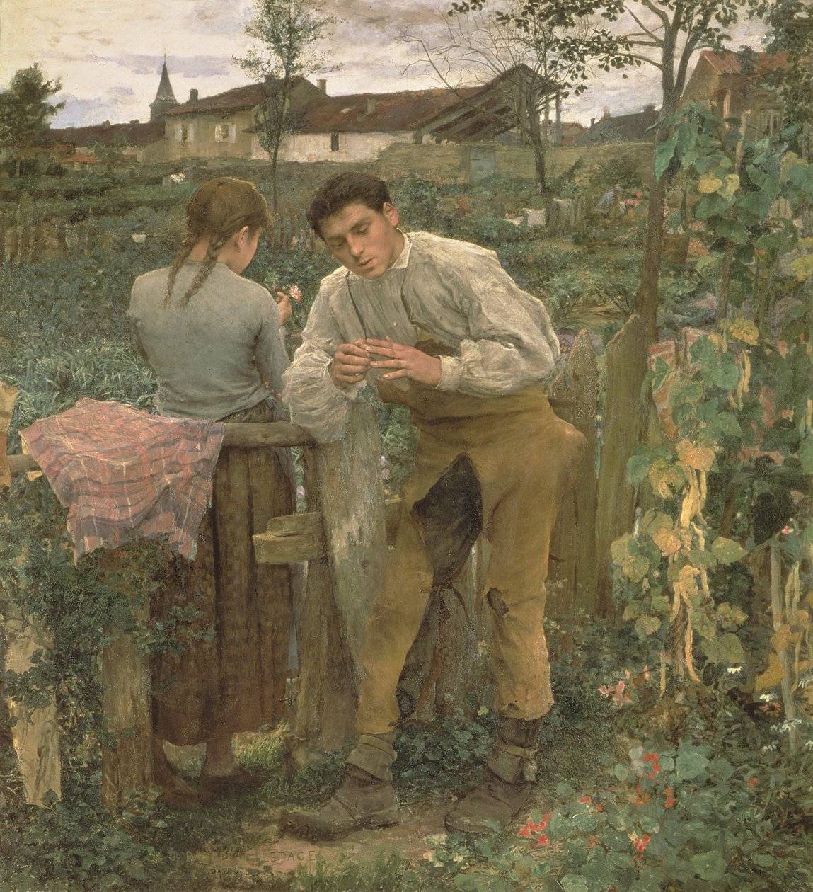 Wiejska miłość, 1882 autorstwa Jules Bastien Lepage