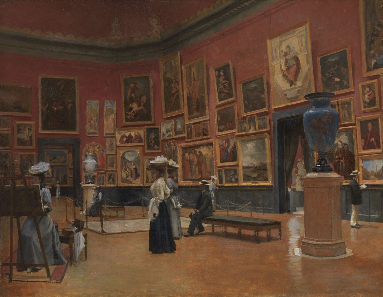 Zwiedzający muzeum w Grenoble autorstwa Jules Bernard