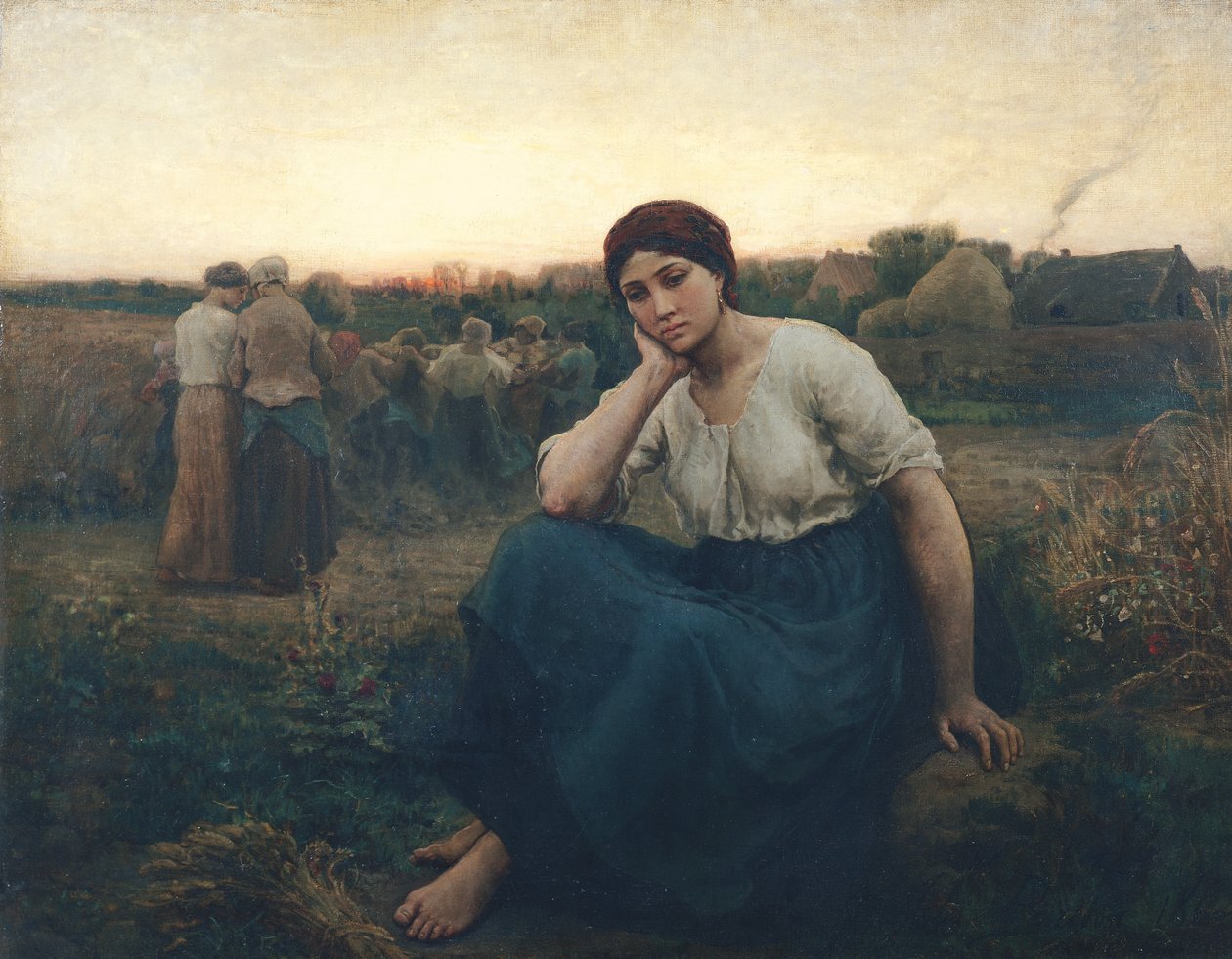 Wieczór, 1860 autorstwa Jules Breton