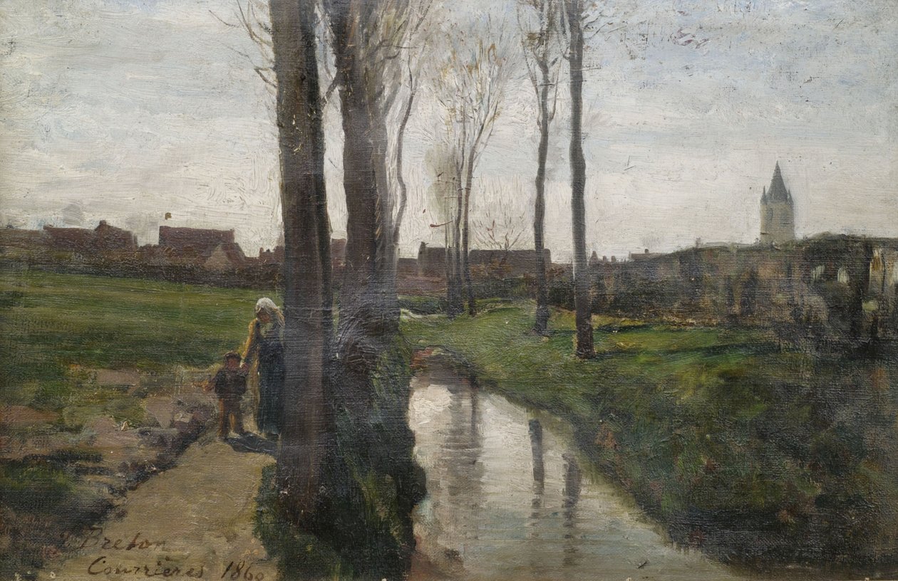 Krajobraz w Courrières autorstwa Jules Breton