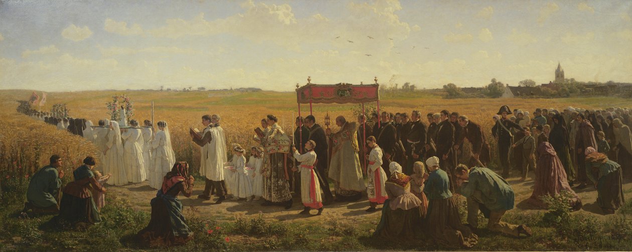 Błogosławieństwo pszenicy w Artois, 1857 autorstwa Jules Breton