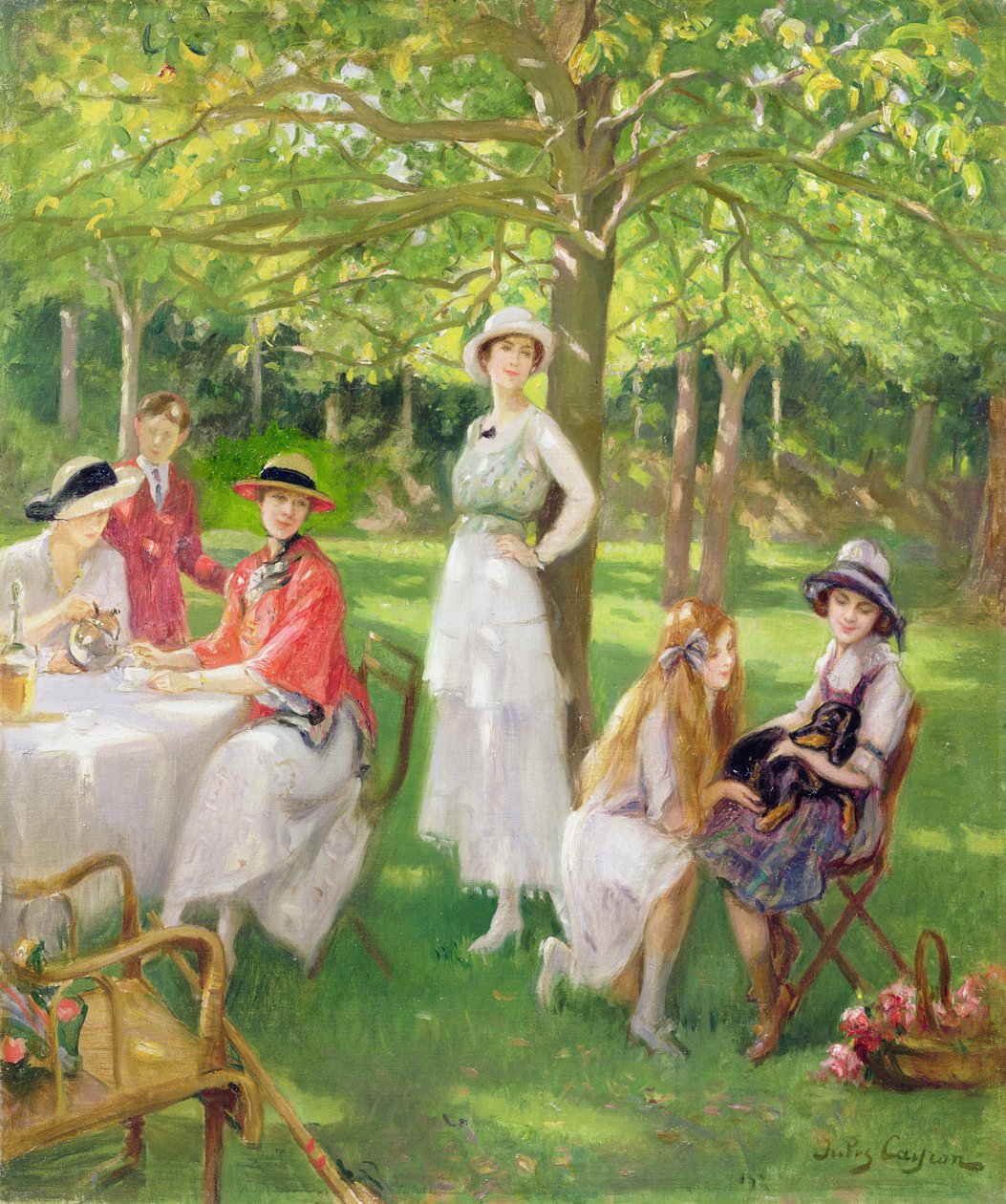 Herbata w ogrodzie autorstwa Jules Cayron