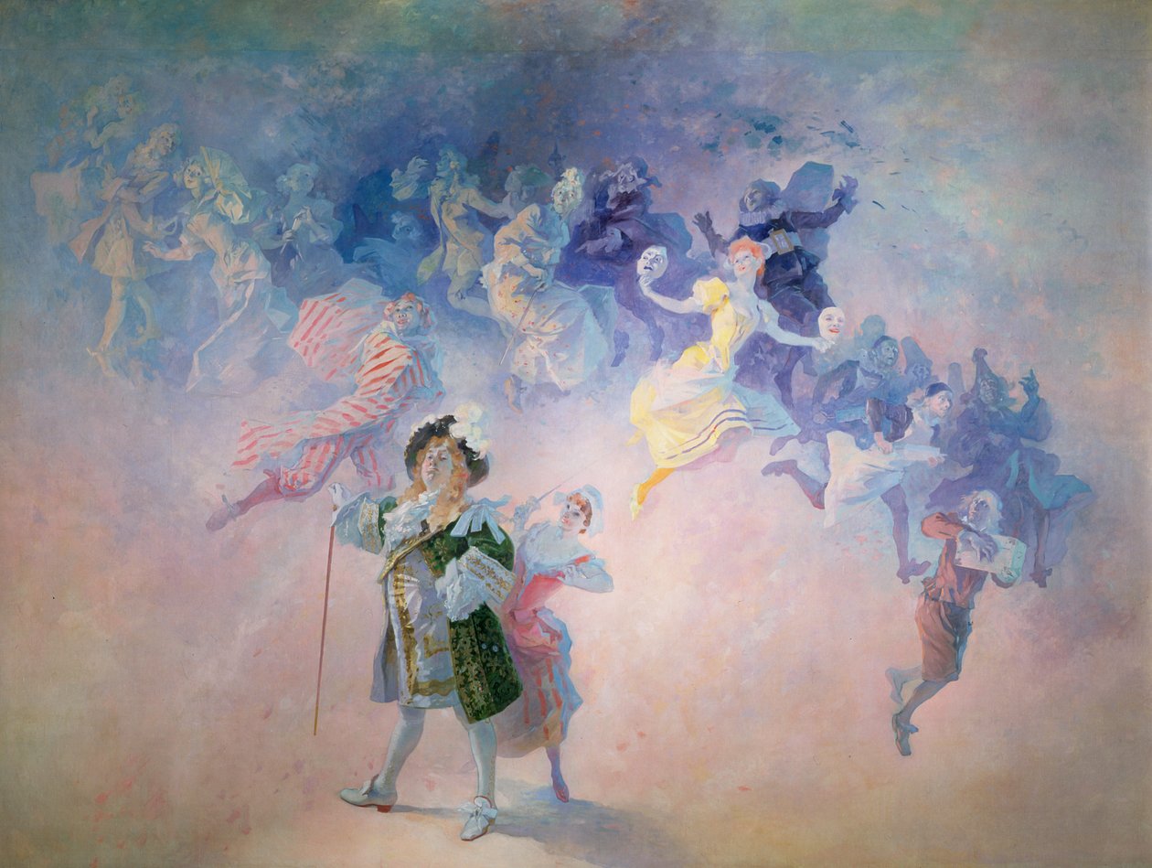 Komedia, z Salonu Cheret (mural) autorstwa Jules Cheret