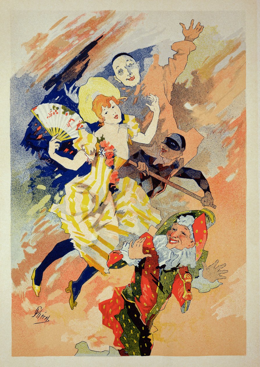 Reprodukcja plakatu do pantomimy, 1891 autorstwa Jules Cheret