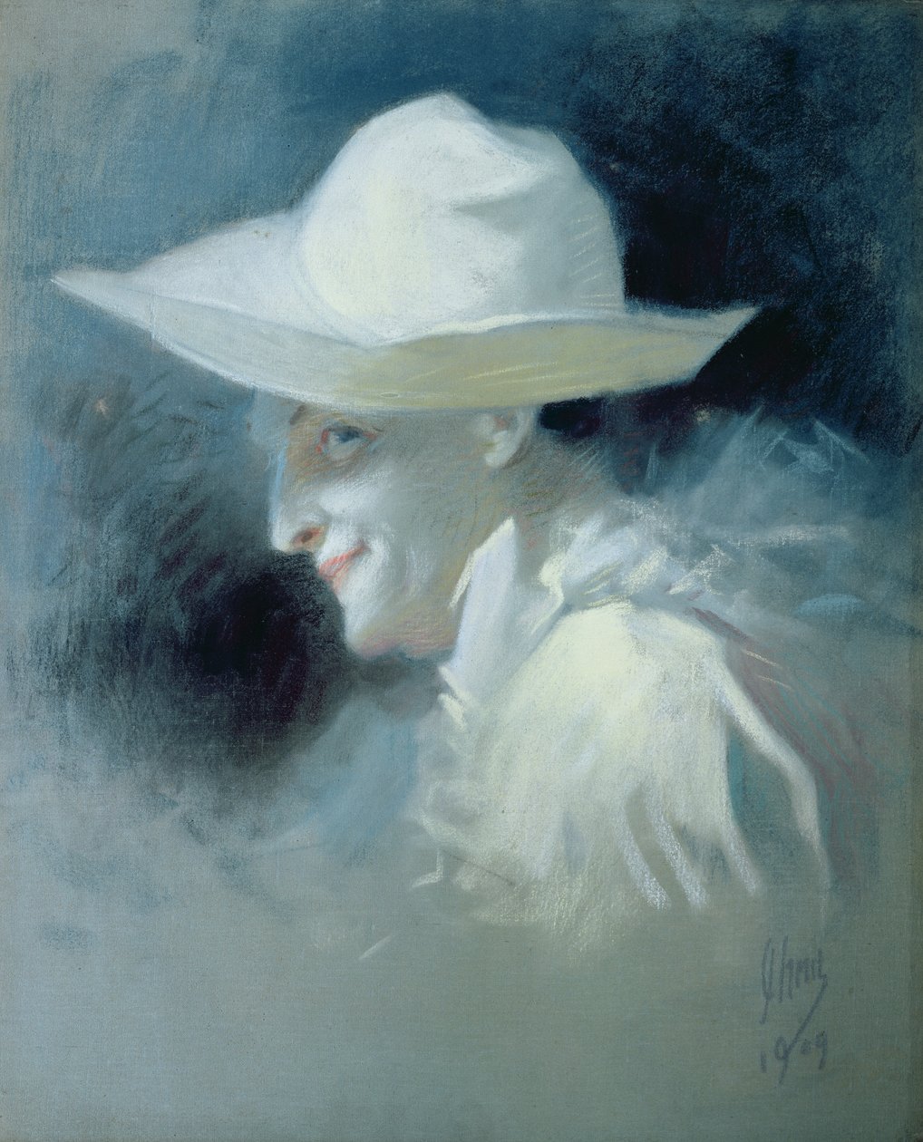 Mim Georges Wague jako Pierrot, 1909 autorstwa Jules Cheret