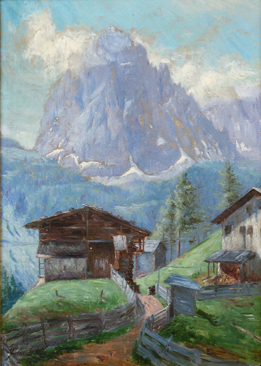 Zagroda Insom z Sassolungo w Val Gardena autorstwa Jules Desgoffe