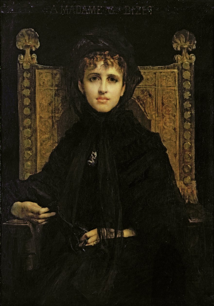 Portret Madame Georges Bizet (1849-1926) 1878 autorstwa Jules Elie Delaunay